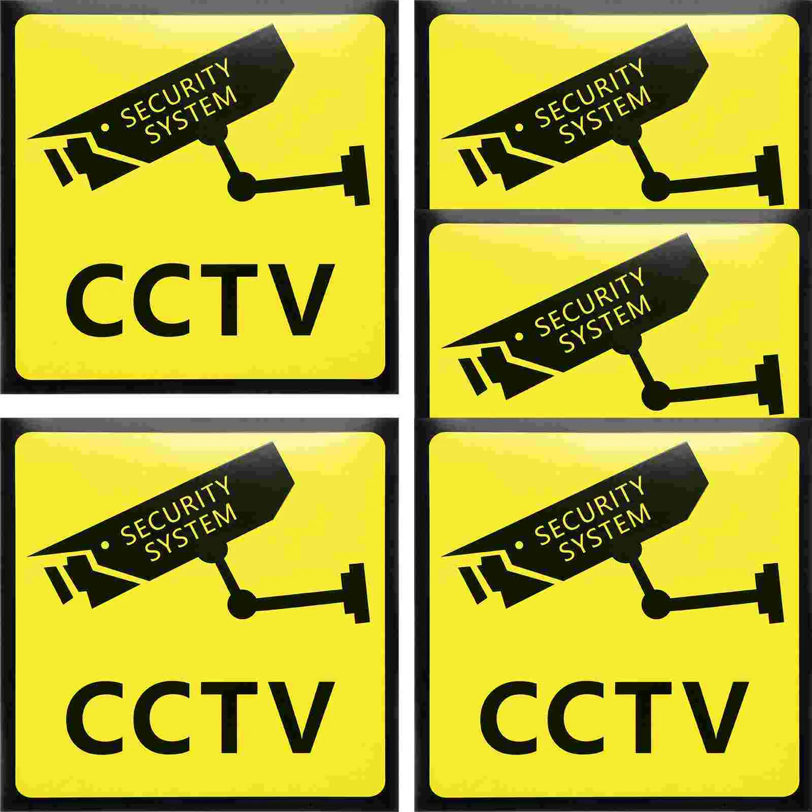 

5 Pcs Warning Signs for Property Security Camera Posted No Trespassing Home Video