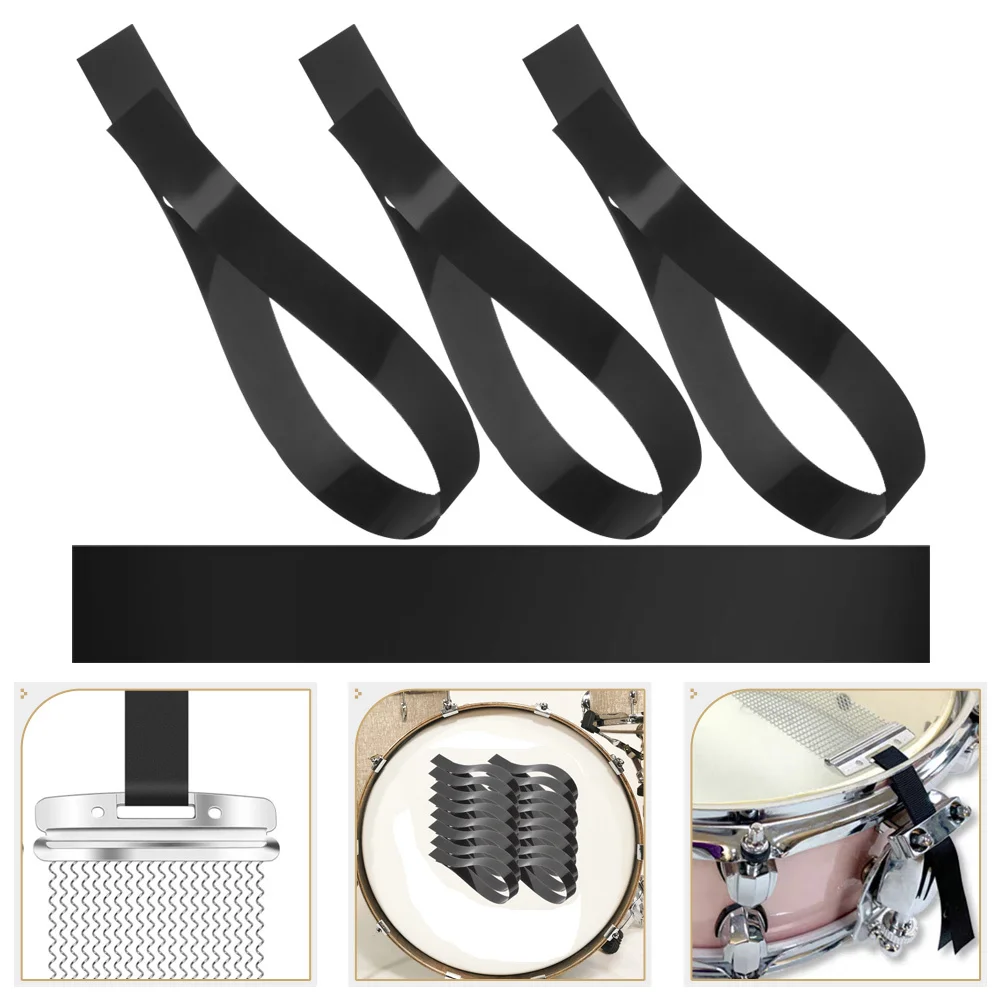 

4Pcs Drum Snare Wire Holders Strong Pet Fixing Straps Compatible with Most Snare Drums Tool Free Installation Drum Accessories