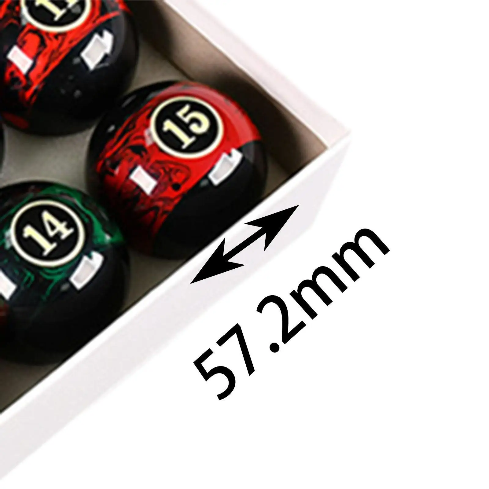 16x Pool Table Balls Resin Balls Billiards Equipment 2.25\