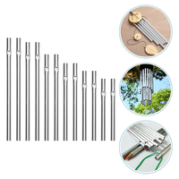 12 Pcs Wind Chime Accessories DIY Metal Pipe Tubes Temple Bell Chimes Replacement Hanging Aluminum