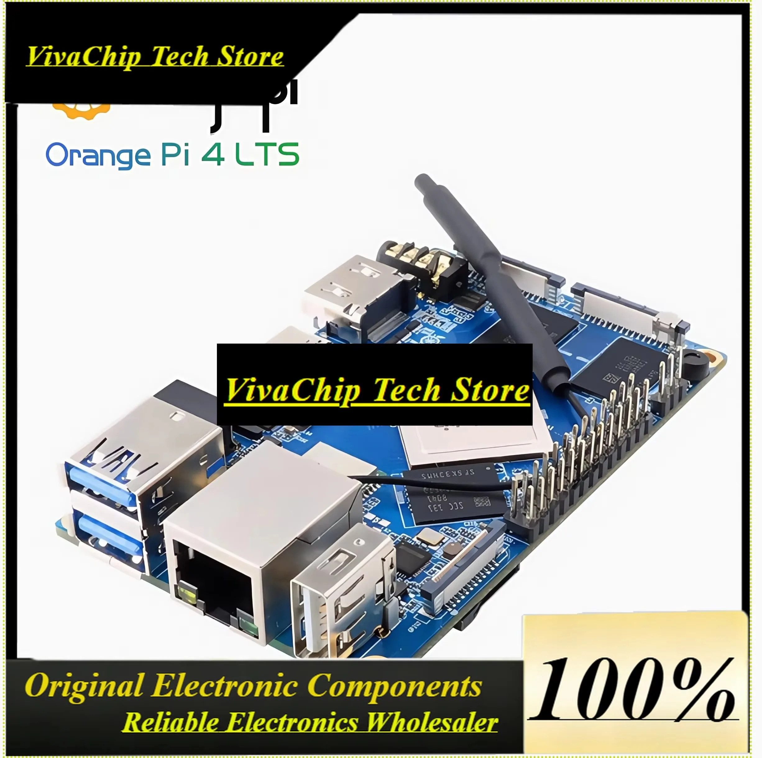 VoFSOrange Pi 4 Lts Rockchip Rk3399 Development Board Android Linux Motherboard 4g Memory