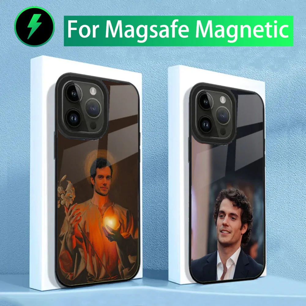 Actor H-Henry C-Cavill Phone Case For iPhone 15,14,13,12,11,Plus,Pro,Max Mini Magsafe Magnetic Wireless Charging