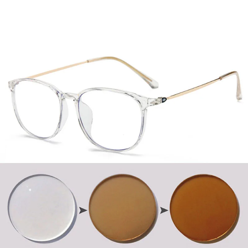 Anti-UV Cat Eyes Optical Glasses Myopia Lens For Women Men Sun Photochromism Eyeglasses Degree Oculo -0.5 -1.0 -2.0 To -6.0