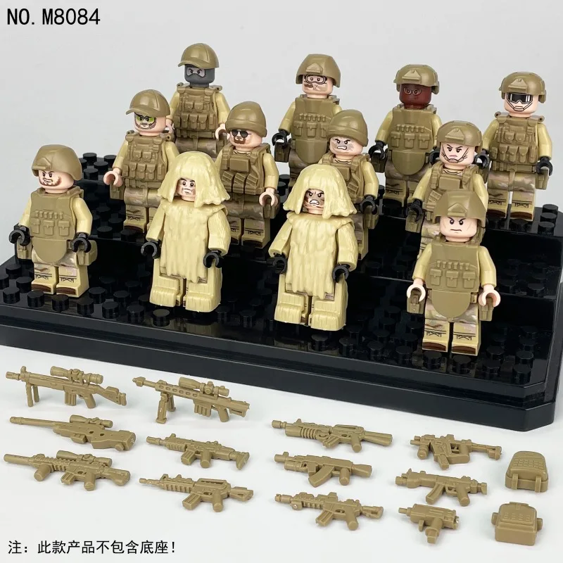 

Meigao 8084 Desert Soldier Figure Piece Accessories Cross-border Wholesale Small Granules Assembled Children's Toys Shield