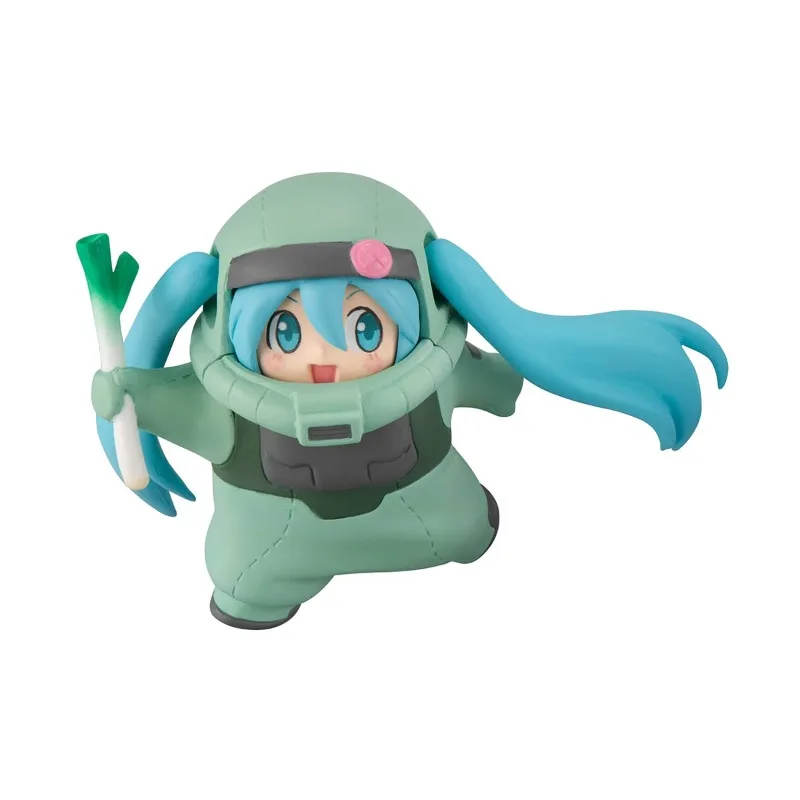Bandai Original Gashapon GUNDAM Hatsune Miku figura de Anime cangrejo diablo rojo figuras de acción de juguete para niños niñas regalo modelo adornos