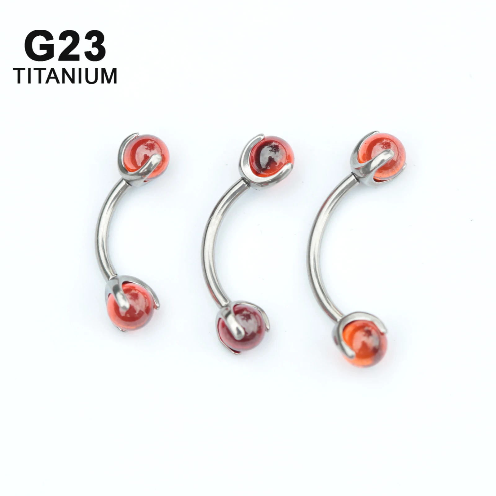 14G 16G Implant Grade Titanium ASTM F136 Internal Thread Screw Clear Crystal Barbell Eyebrow Nipple Piercing Body Jewelry