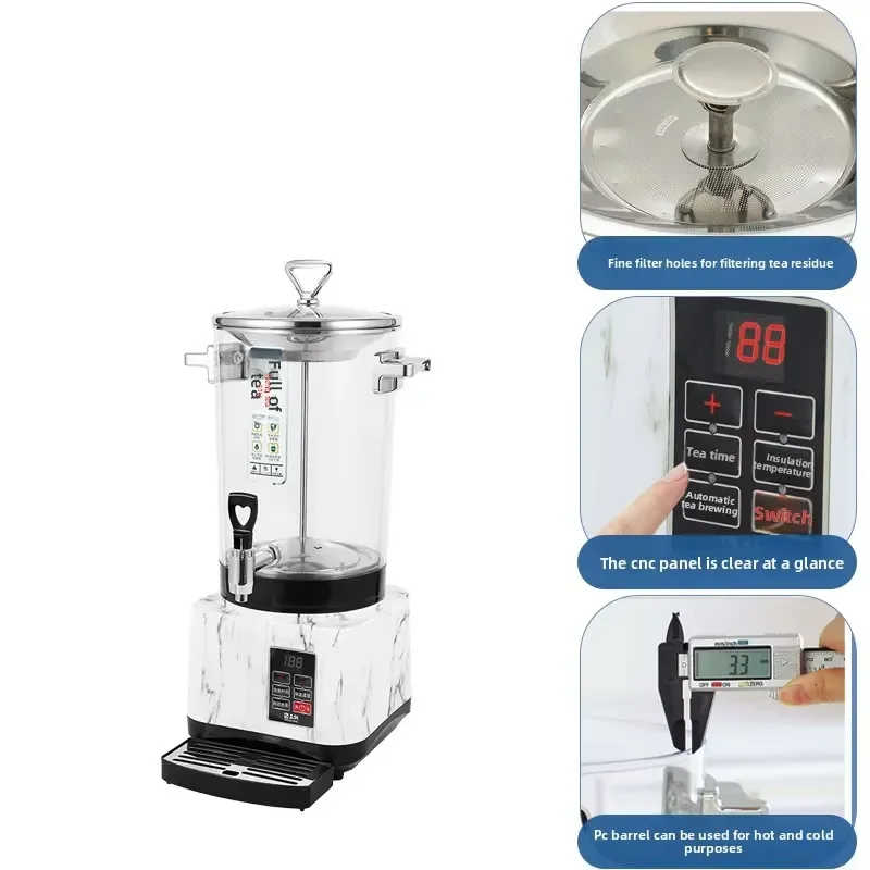 304 Stainless Steel Commercial Tea Bucket Automatic Thermal Insulation Large Capacity Health Pot Split PC Design for Hotel