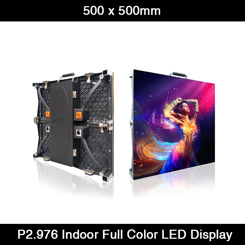 12 pçs/lote P2.976 Aluguel Interior Tela LED 500x500mm 1/28 Scan Video Wall