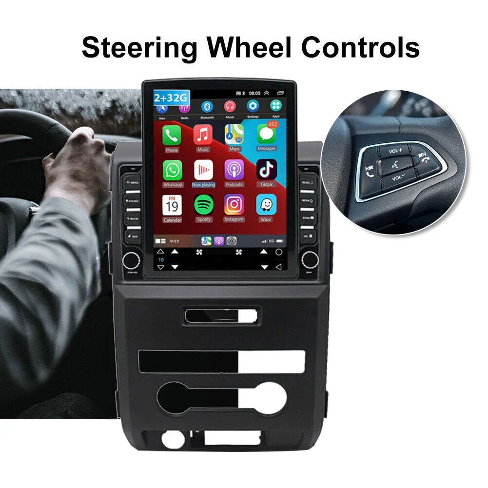 سيارة بلوتوث واي فاي 9.7 في أندرويد 14 ملاحة السيارة 2 + 32G لفورد F150 2009-2014 مع المدمج في CarPlay اللاسلكي أندرويد السيارات #1