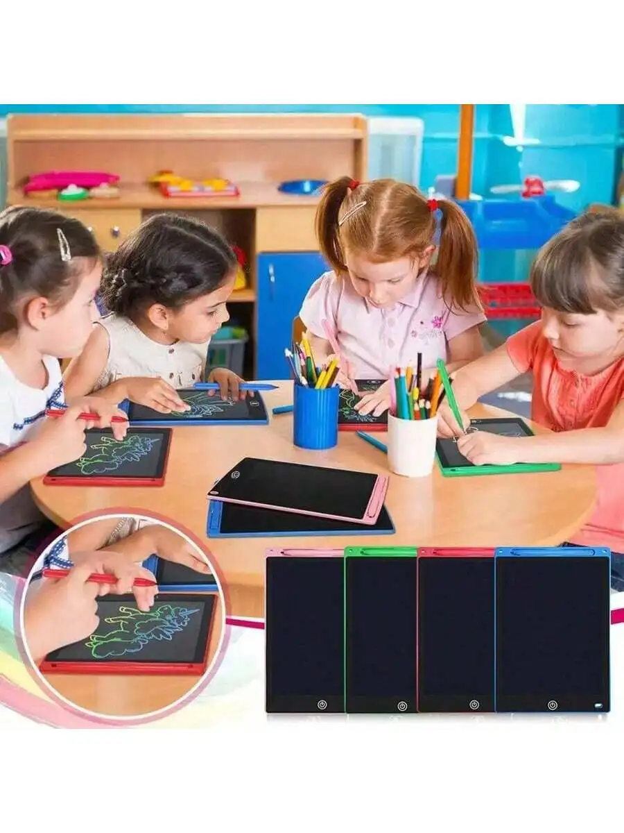 LCD Writing Tablet for Kids, Erasable Reusable Electronic Drawing Board, Portable No Ink Doodle Sketch Pad, Educational Learning Toy Gift for Boys Girls view 3
