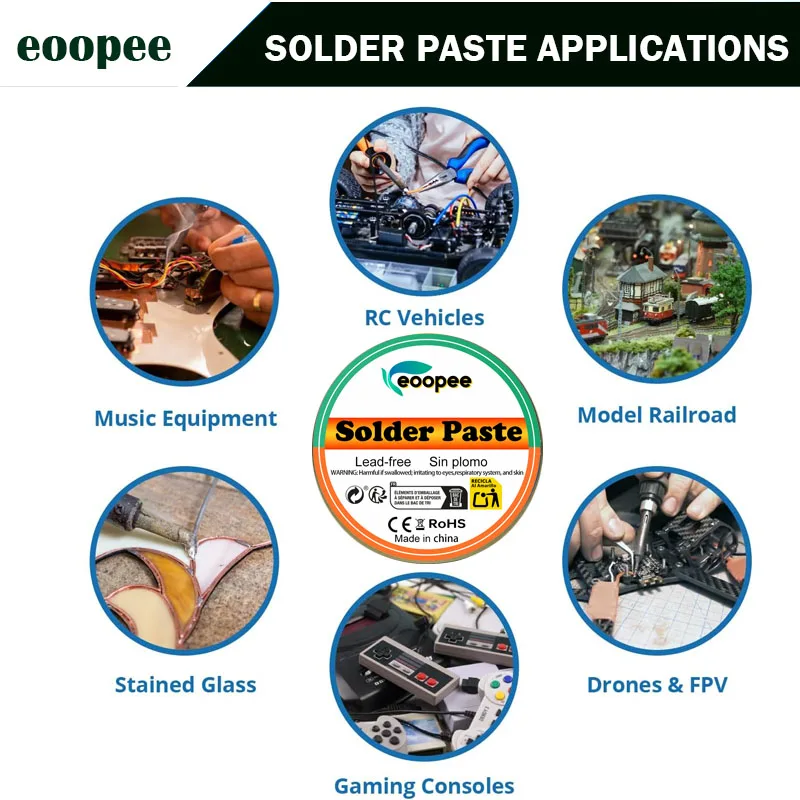 Upgraded Solder Paste Rosin Flux 100g/50g Precision No Clean Soldering Flux for Electronics Circuit Boards Lead-free Rosin Paste