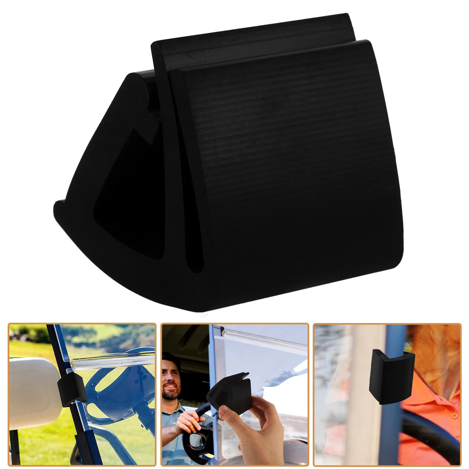 مشابك تثبيت على الزجاج الأمامي للعمود، مطاط عالي التحمل، آمن مناسب لركوب الخيل، لا توجد أدوات مطلوبة، سهلة التركيب #1