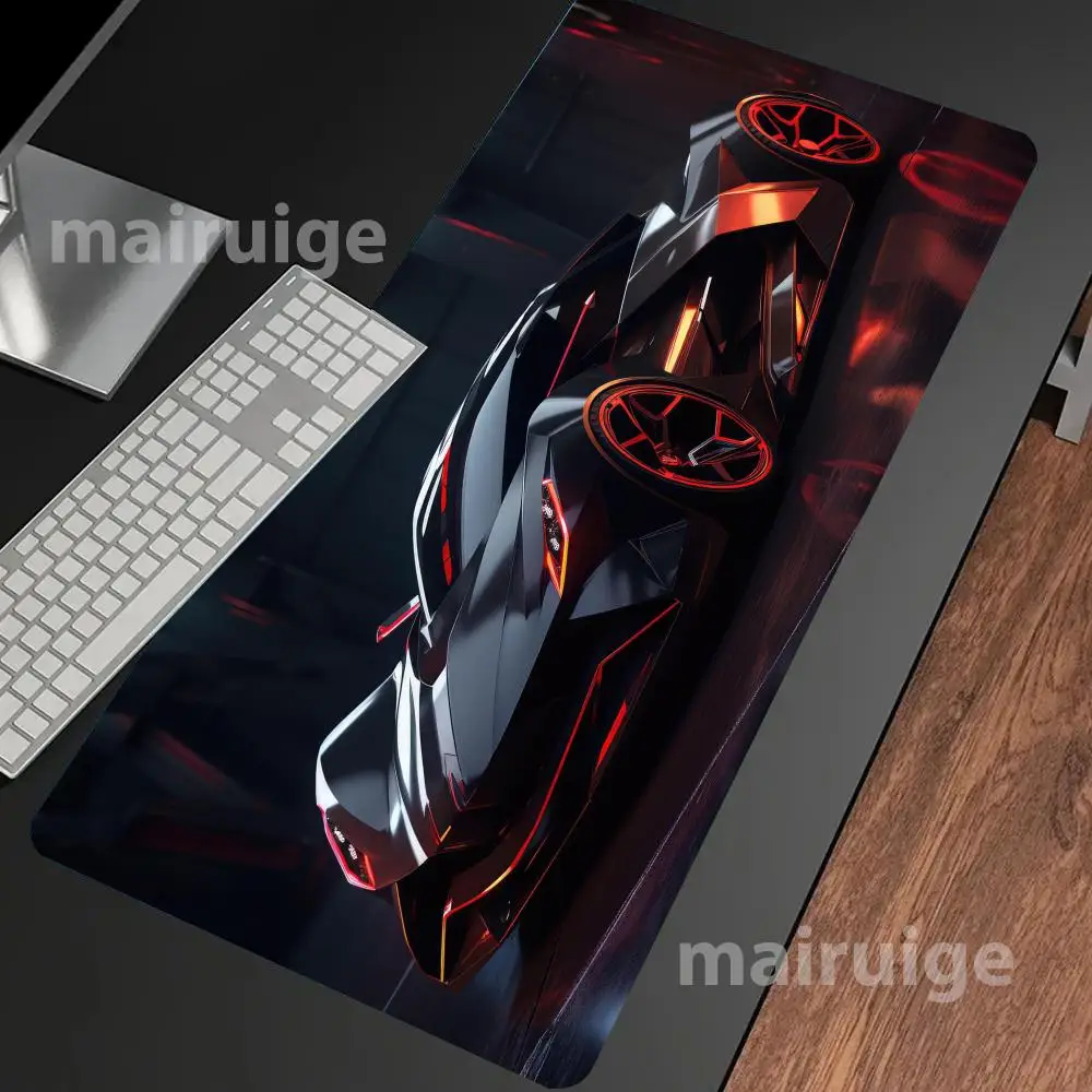 

Стильный спортивный автомобильный коврик для мыши Future Design XXL, большой резиновый нескользящий коврик для компьютерной мыши для офиса и игровой клавиатуры, настольный коврик
