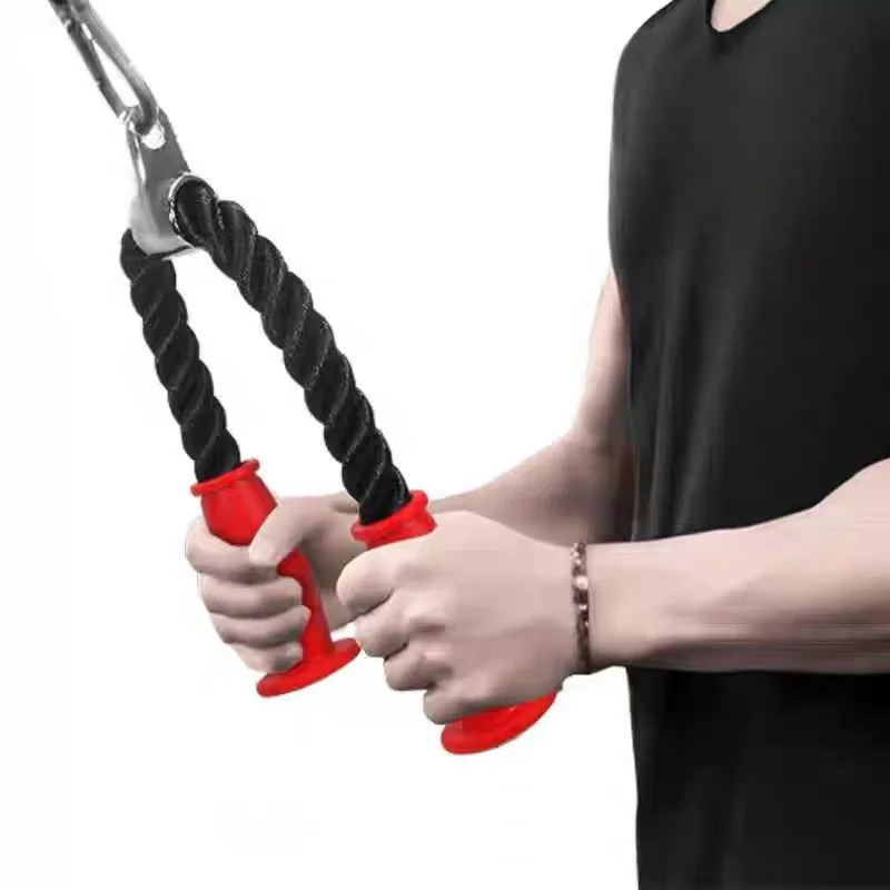 Ergonomic Non Slip Tricep Rope Cable Attachment For Home Gym Fitness Bodybuilding Exercise Workout Training Equipment Set