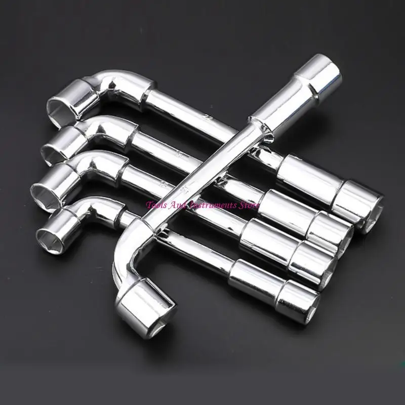 L Tipo llave zócalo hexadecimal doble cabeza para reparación mecánica o conjunto muebles C7AC