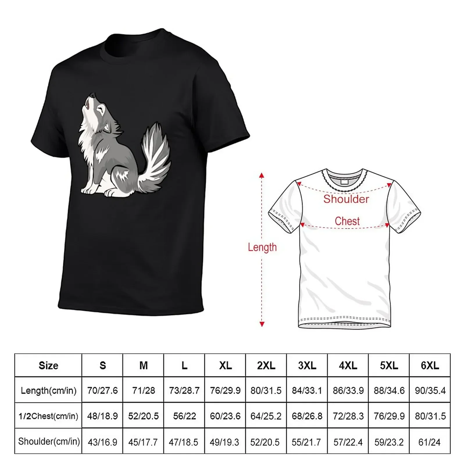 Cute  Howling Wolf Cub Gifts Wildlife Animal Lovers Gifts Costumes Men Women Kids Teens Boys Girls Clothes T-Shirt