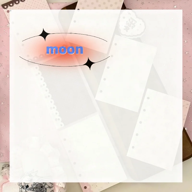 M5 Loose Leaf Binder Refill Paper 60 Sheets 6 Decorative Designs 6 Hole Planner Insert for Home Office School Note Taking
