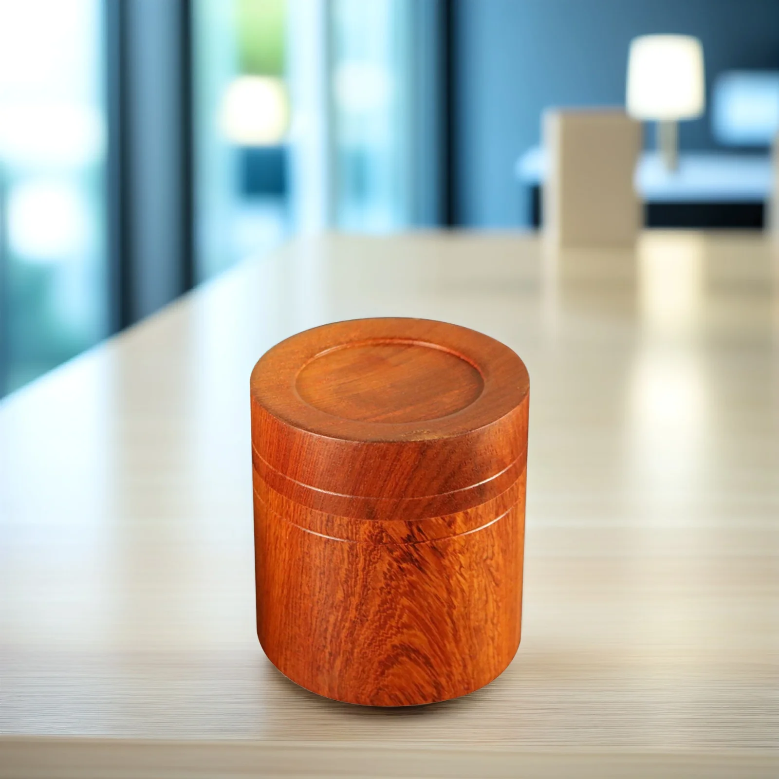 

Hualemu Multi-Use Canister Wooden Tea Storage Jar Airtight Seal Portable Kitchen Organizing Solution Coffee Candy