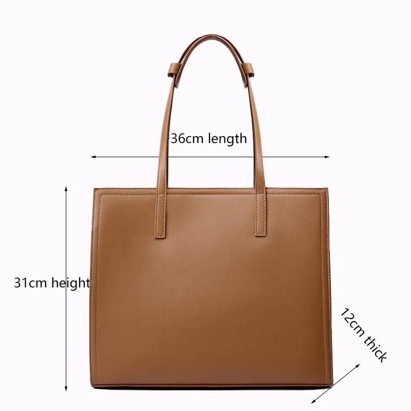 Trendy Genuine Leather Large Capacity Leather Tote bag New Women\'s Fashion Shoulder Bag Versatile Crossbody Bag Soft Materia