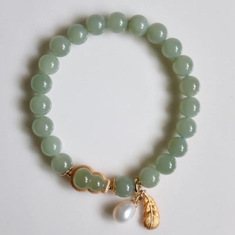 

Jasper Pale Blue Bowl Good 8Mm Hetian Jade Bracelet