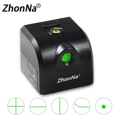 Green Light Portable Laser Level Cross Horizontal Vertical Line Calibrator Measurement Tool With Adsorption FunctionUSB charging