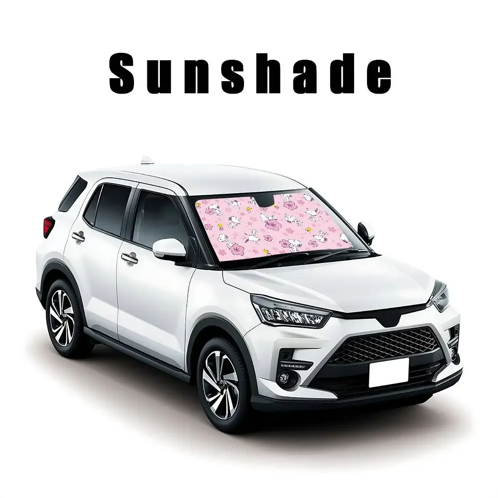 Kawaii S-sNooPyS Klassischer, stilvoller und trendiger Windschutzscheiben-Sonnenschutz, Auto-Windschutzscheibenabdeckung, Auto-Sonnenschutzvorhang, Auto-Sonnenschutz – Detail 14