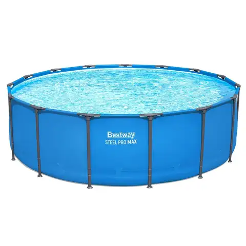 Steel Pro MAX 15’ x 48 Above Ground Swimming Pool, Pool Only, Blue | Round Durable Metal Frame Pool, Outdoor Backyard, Custom