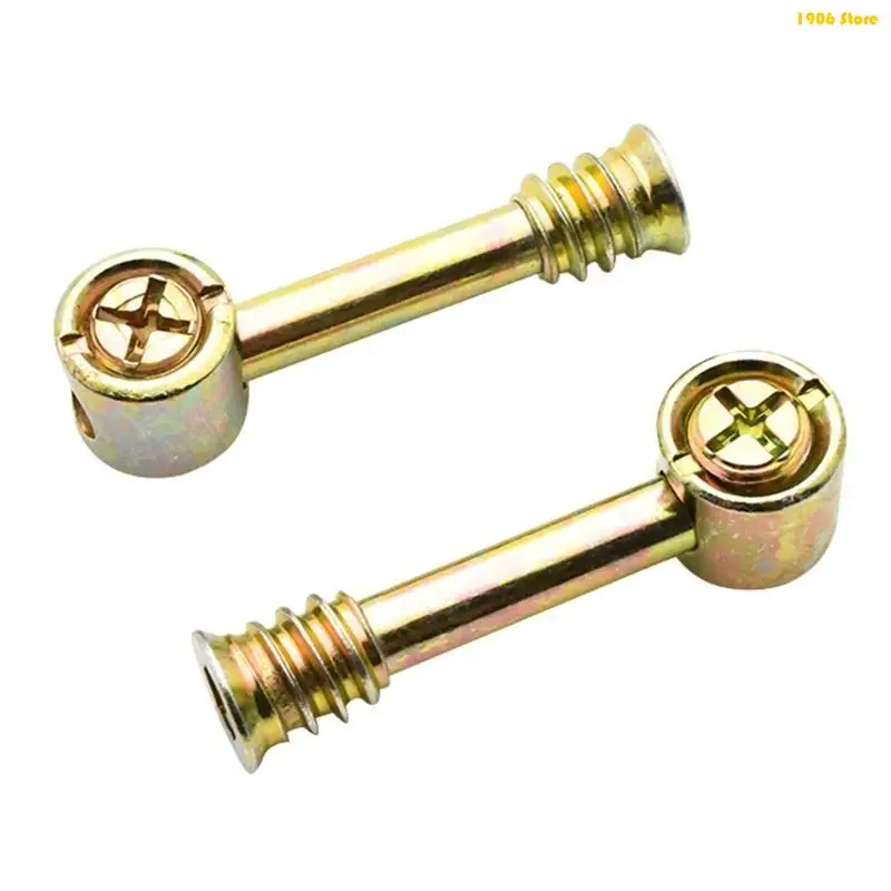U1JB Drawer Wardrobe Panel Furniture Screws Furniture Four-in-One Connector Eccentric Wheel Accessories Hammer Screw 10Pcs