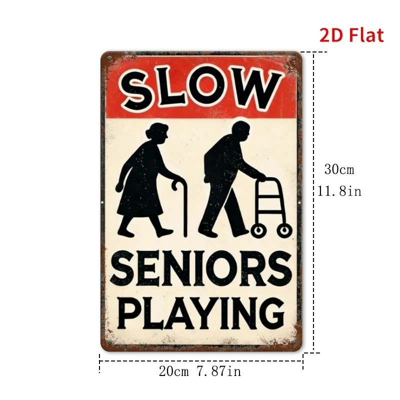 2D Flat - 1 Piece Speed Reduction Sign |   Perfect for Restaurants, Bathrooms, Bedrooms, and Christmas Decorations.