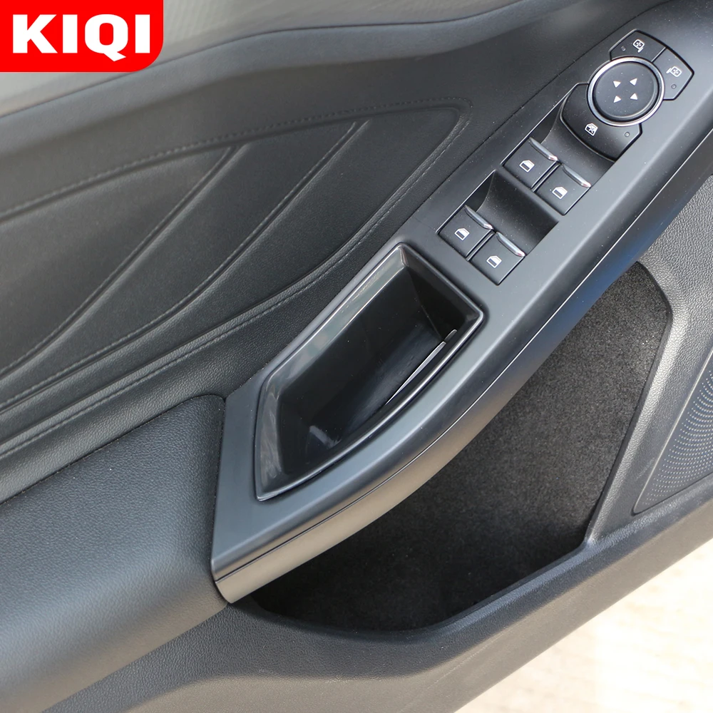 Car Door Storage Box Front Rear Doors Plate Trims for Ford Focus Mk4 2019 2020 2021 ST Line Accessories Auto Styling 2022 2023