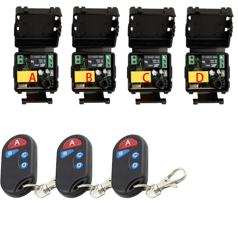 AC220V 1CH Mini Wireless RF Remote Control Light Switch 10A Relay Output Radio Receiver Module+NEW Transmitter Garage Door