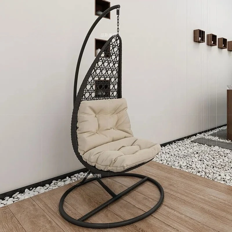 Silla nórdica para el hogar, columpio interior, cuna perezosa, silla de ratán, patio al aire libre