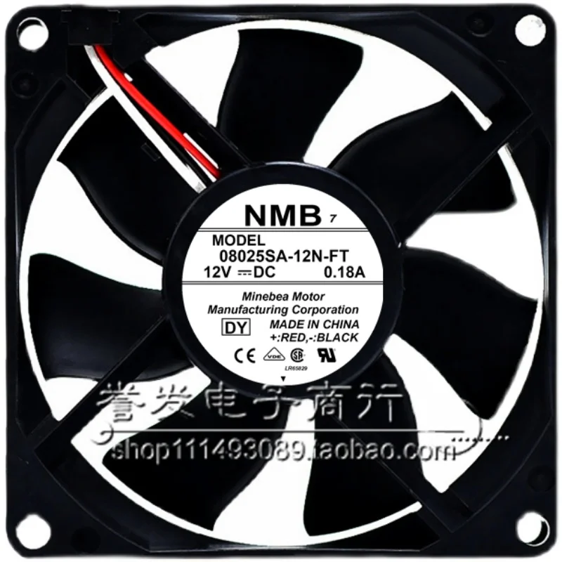 NEW ORIGINAL 08025SA-12N-FT 0.18A 12V 8025 80x80x25mm COOLING FAN RADIATOR