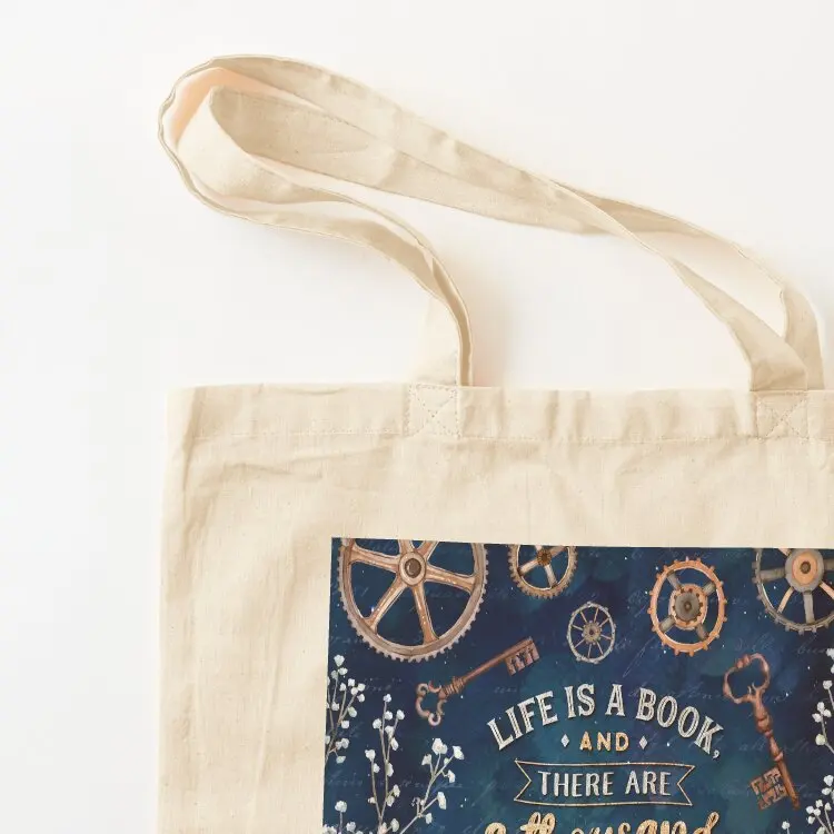 Life is a book Tote Bag sac pour femme shopping bags foldable Beach bag ecological bags