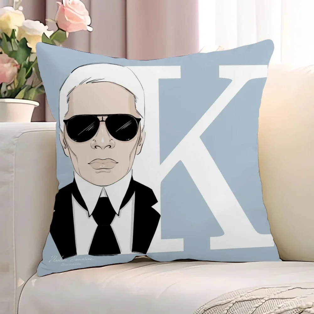 K-Karl LagerfeldS Throw Pillows Decorative Cushion Cover Fall Decor Pillowcase Sofa Cushions Anime Pillow 45x45 Covers Body Bed