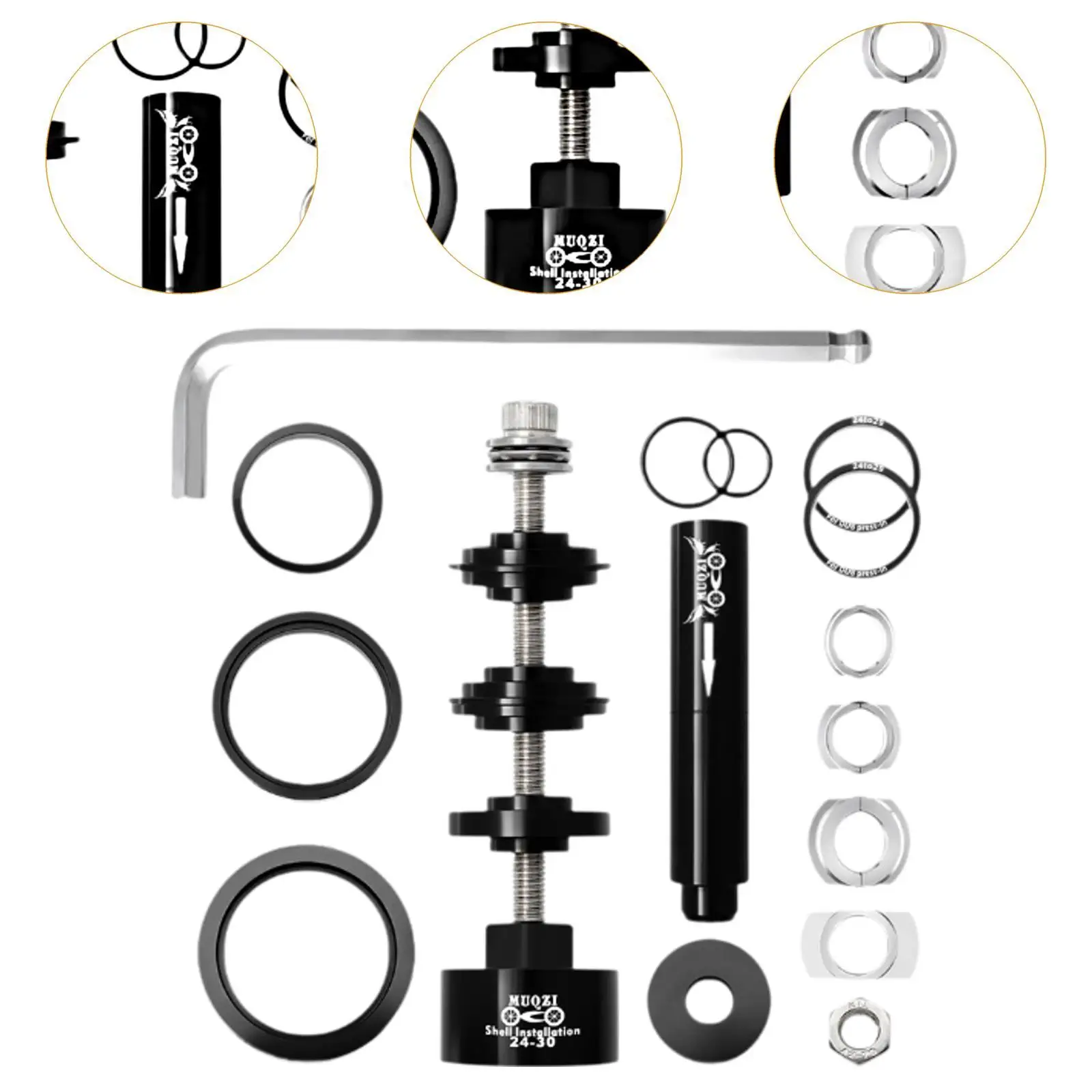 Portátil Bike Bottom Bracket Instalação e Remoção Tool Set, Prensa De Rolamento Fixo, Installer Remover