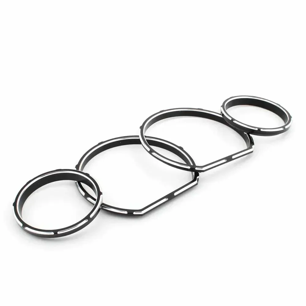 4Pcs Instrument Board Gauge Bezel Kit Speedometer Trim Ring Cover For Harley Davidson Touring Electra Street Glide 2014-2023