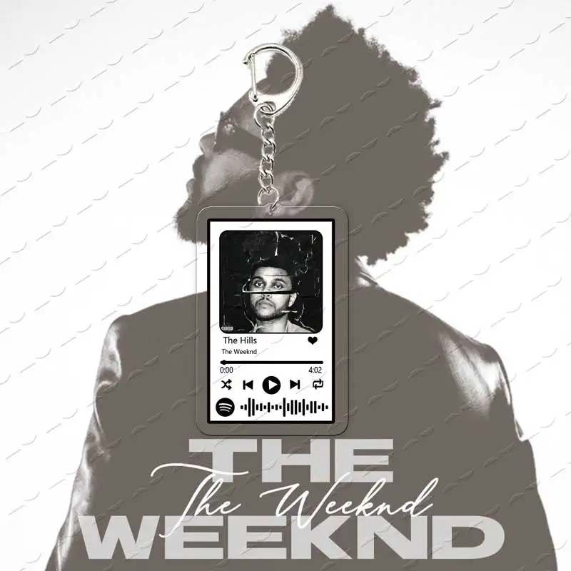 The Weeknd Music Playlist Code Acrylic Keychain Gift