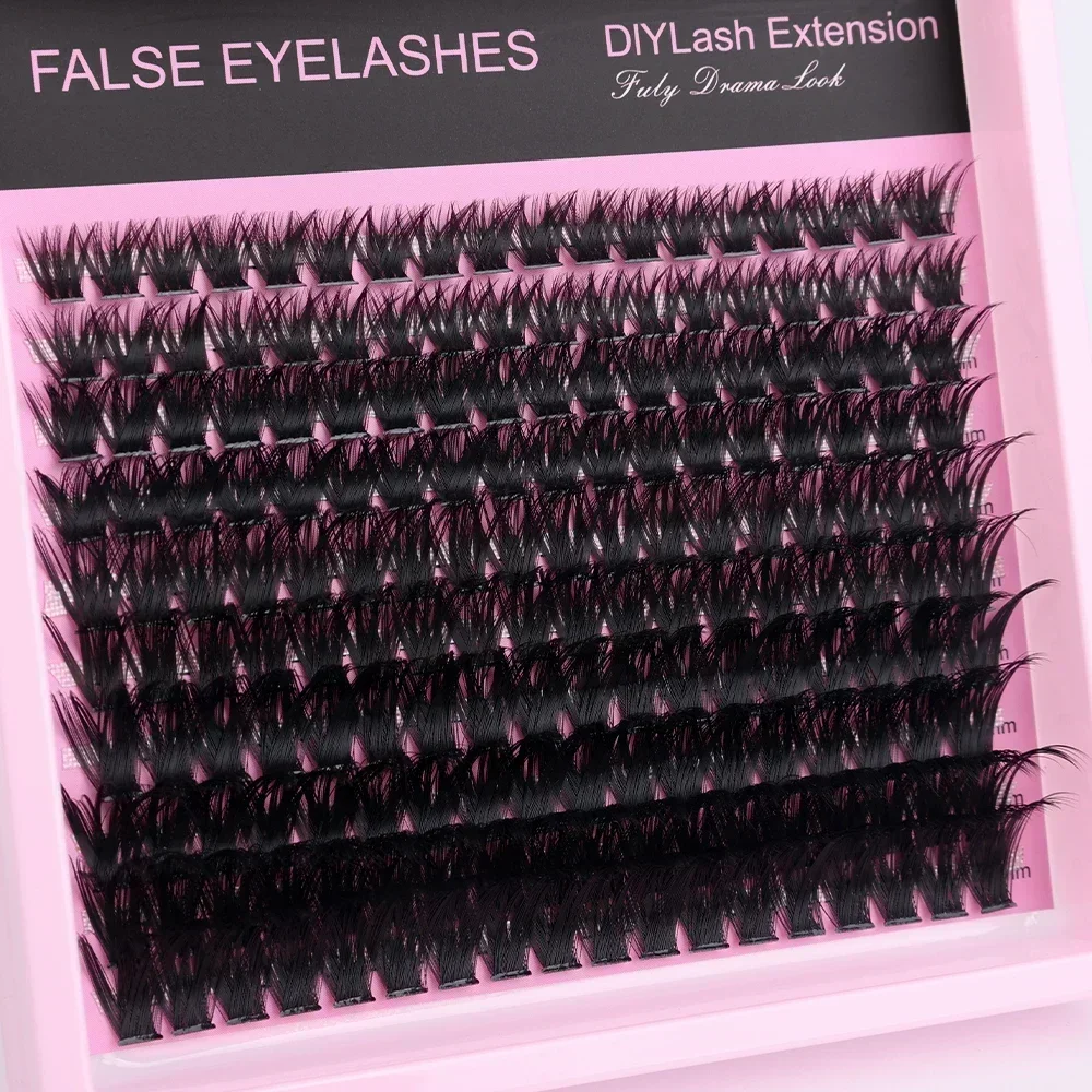 5D Flauschige Dicke Wimpern Extensions Kit DIY Make-Up Falsche Wimpern Comestic Individuelle CC Curl Mix Wispy Cluster Werkzeuge 10 Reihen