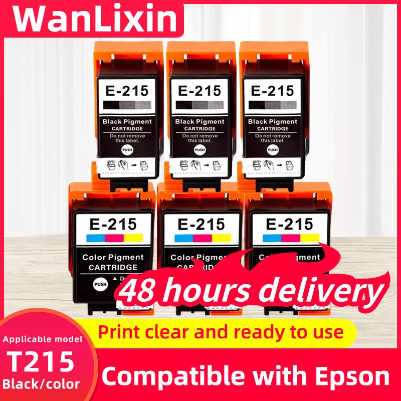 

1 компл. 5 компл. 20 компл. T215 T-215 215 картридж с пигментными чернилами для Epson WF-100 WF100 WF-100W WF100W картридж с чернилами для принтера