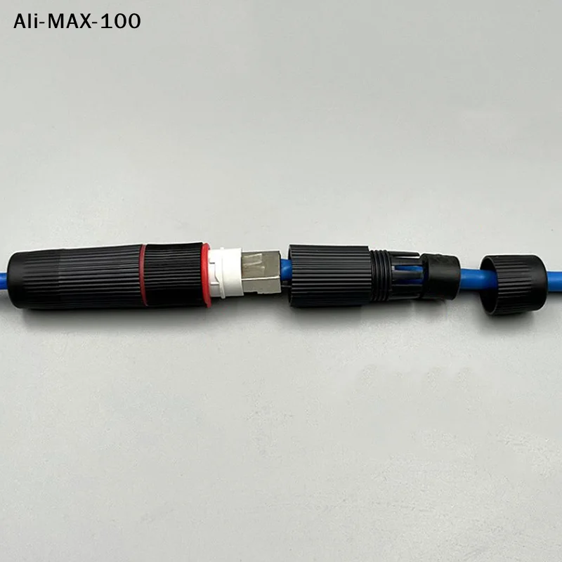 【A8】1Pc RJ45 Docking Connector Ethernet Network Straight-through Waterproof IP67 Header Outdoor Broadband Network Cable Extender