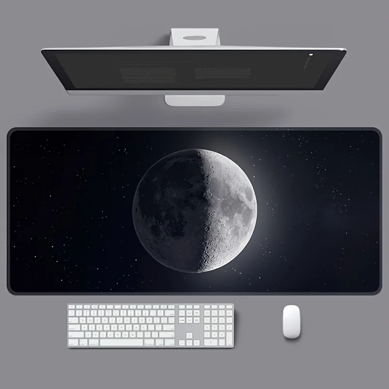 

Moon-patterned mousepad is durable, thickened, anti-slip, made of rubber and easy to clean. It is a desktop decoration for PC