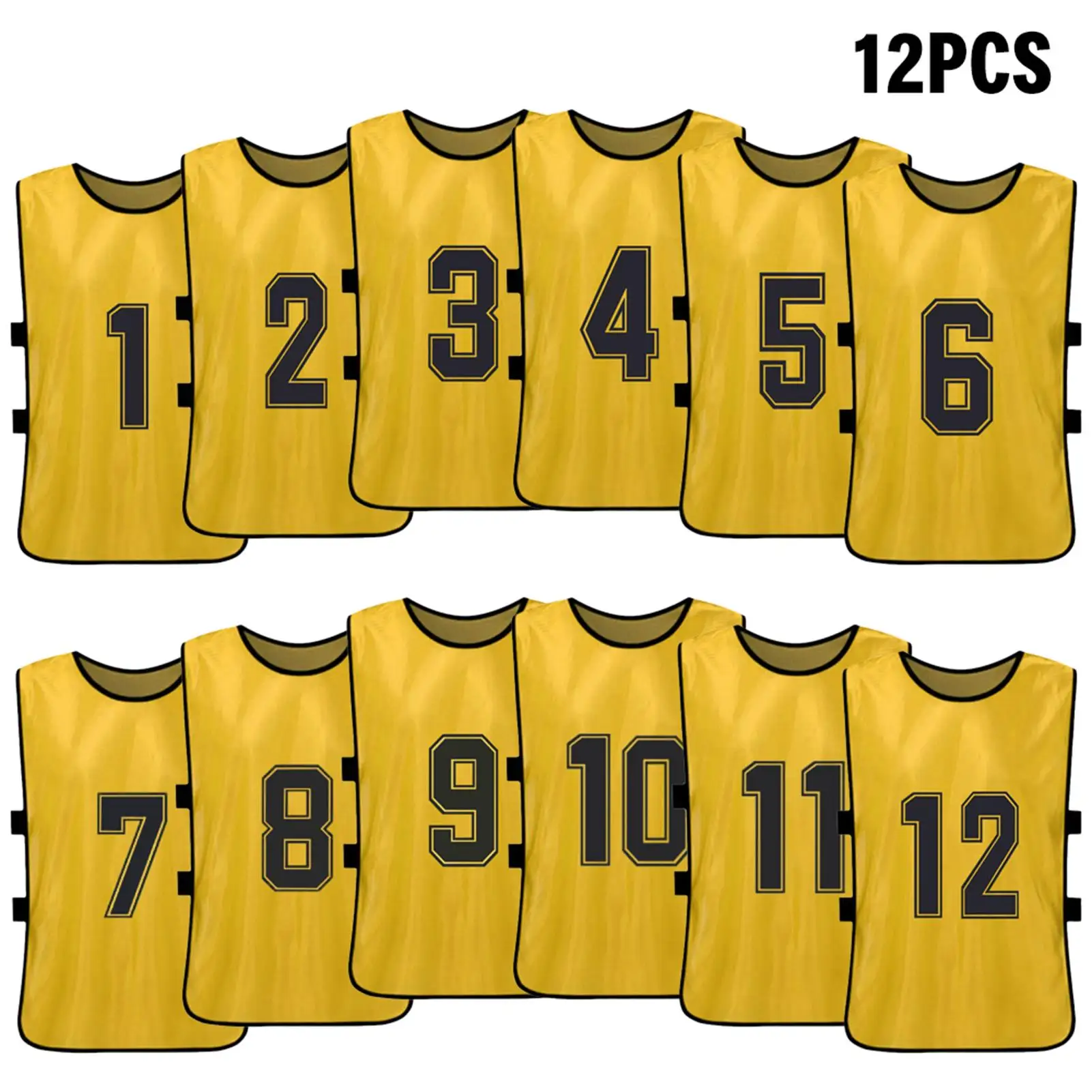 6/12pcs Kinder Fußball Pinnies schnell trocknen Fußball Trikot Jugend Sport Scrimmage Basketball Team Training nummerierte Lätzchen Sport weste – Detail 18