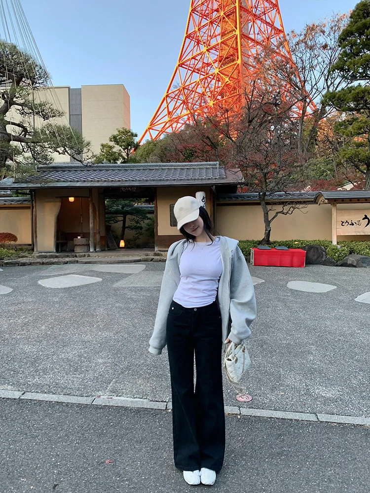 

Джинсы Bla Basic прямого кроя: универсальные повседневные брюки с низкой посадкой и широкими штанинами, подходят для молодых женщин на все сезоны