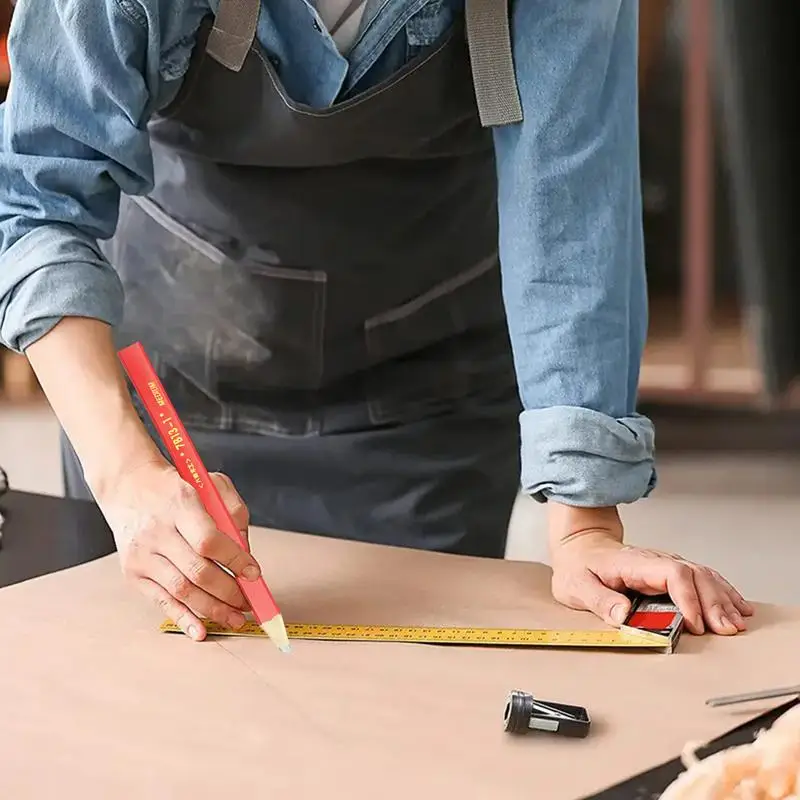 Pensil tukang kayu oktagonal pensil penanda tukang kayu konstruksi kokoh pena penanda tukang kayu untuk kontraktor pekerja kayu