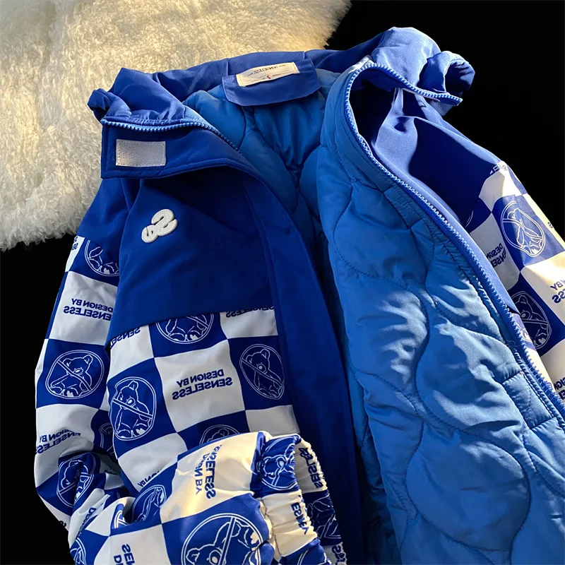 

ex Hooded Fce Lined Jaet Winter Warm Thiened Cotton Padded Casual Sle Zipper Closure Regular Length Polyester