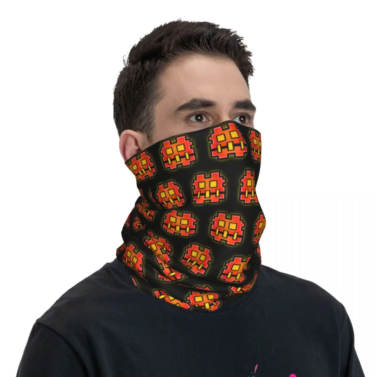 Bandana de geometria unissex para adultos, máscara facial, ciclismo Balaclava, cobertura do pescoço, moto clube, jogo de geometria, inverno