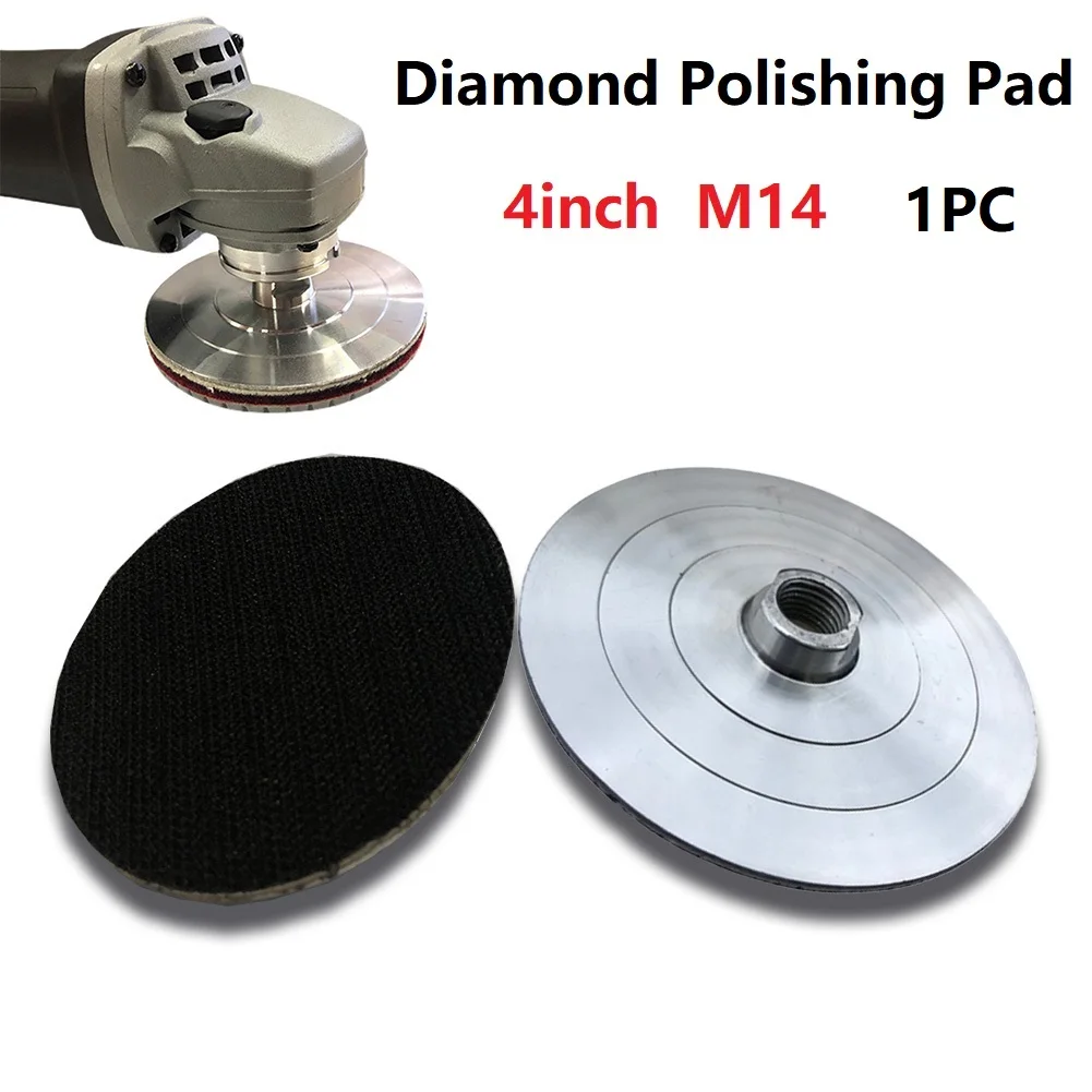 1PC 4inch Backer Pad For Diamond Polishing Pad Aluminum Base Backing Holder M14 Ecoflow Festool Tools Accessories Lixadeira