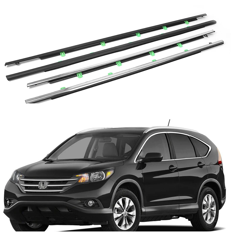 

Outside Window Moulding Weather Seal Strip Wind Deflector Rainbars Set For Honda CR-V CRV 2012 2013 2014 2015 2016 72410T0AA01