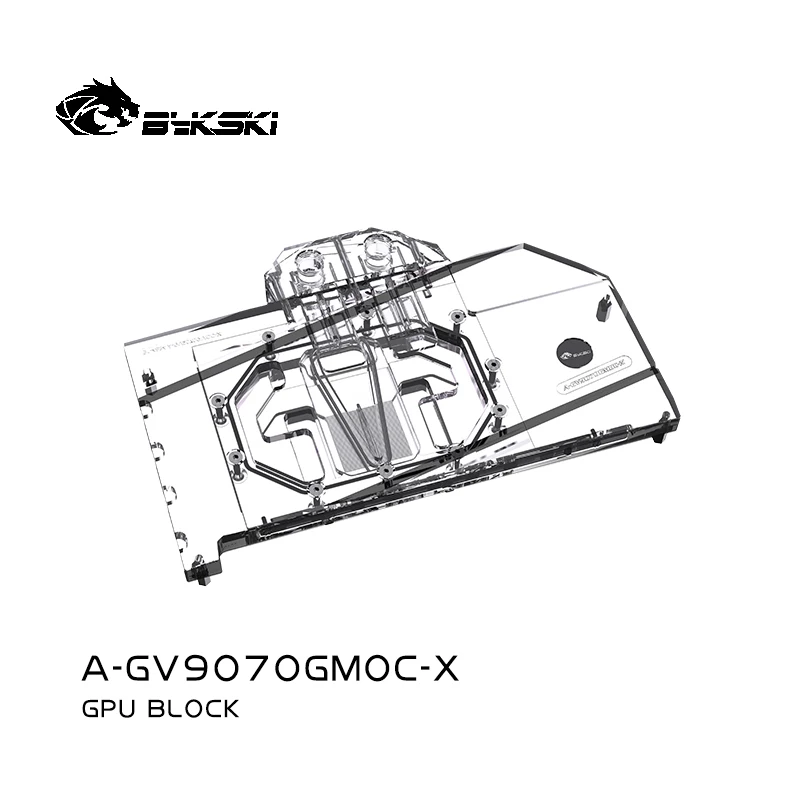 Bykski GPU Block Use for GIGABYTE RX9070XT GAMING OC 16G Video Card Water Cooling / Full Cover / Copper Radiator A-GV9070GMOC-X